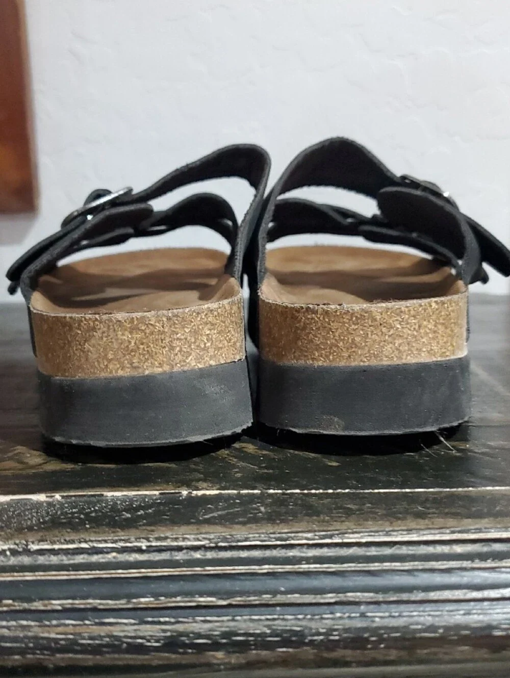Cliffs by WHITE MOUNTAIN Black Dual Buckle Slide Sandals Earthy Boho Timeless - Picture 8 of 12